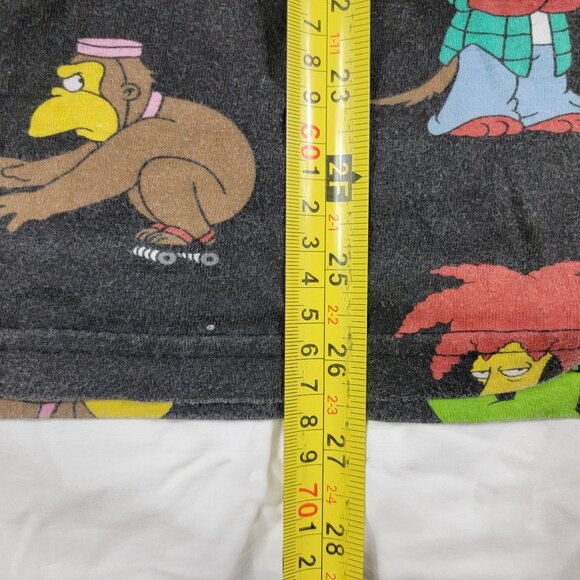 The Simpsons Adults Large Black All Over Print Shirt Krusty The Clown Casual - Picture 8 of 8